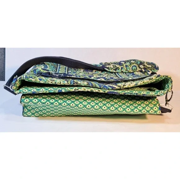 Vera Bradley Messenger Rythm & Blues Pattern Laptop Attache Convertible Strap - Picture 2 of 13